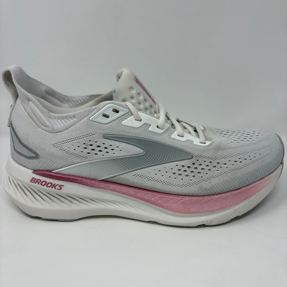 Brooks Glycerin 23 Womens Size 9.5 Wide Grey Pink Running Shoes (1204651D133)